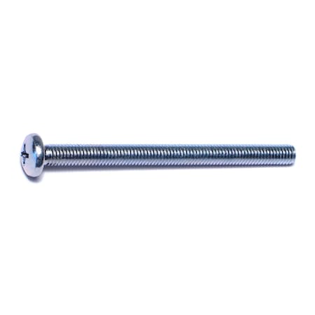 Midwest Fastener #10-32 x 2-1/2 in Phillips Pan Machine Screw, Zinc Plated Steel, 20 PK 77508